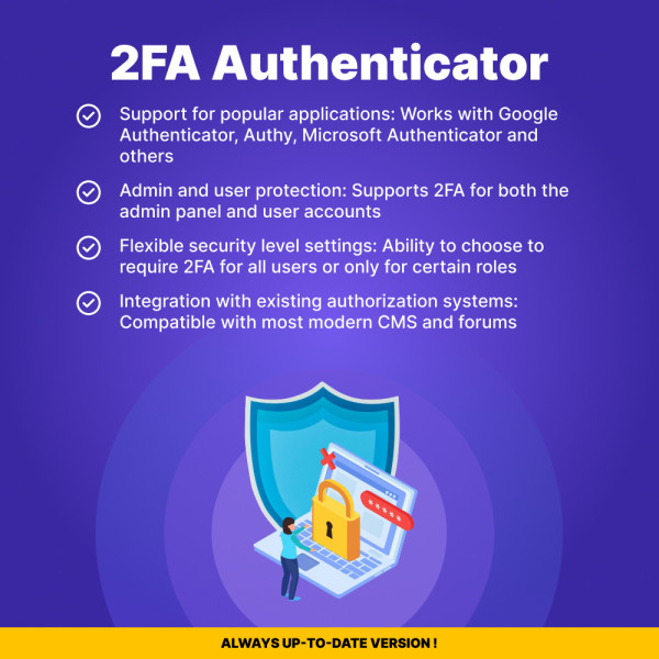 2FA Authentication Plugin for Prestashop