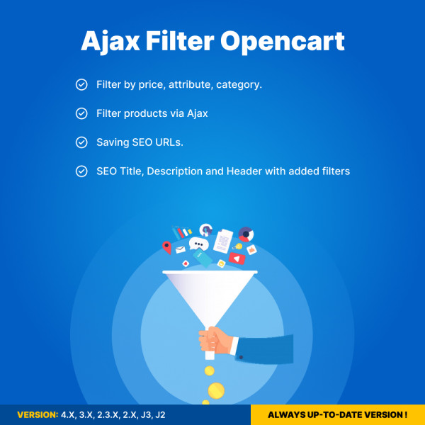 Ajax Product Filter with SEO Links for OpenCart (v. 1.5*-4.*)