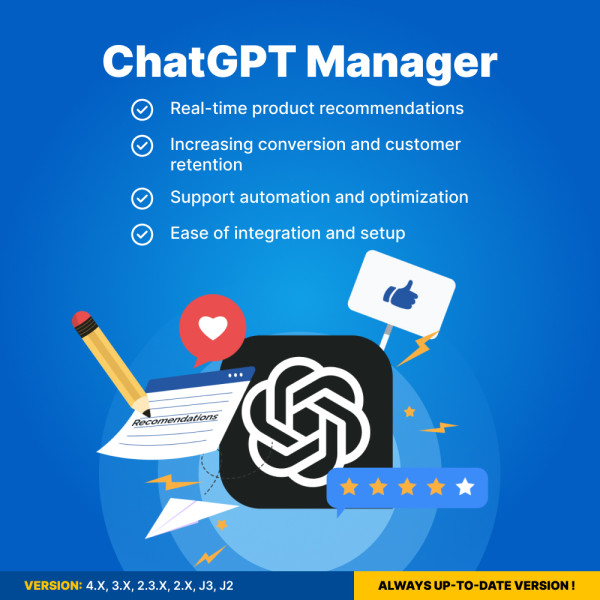 ChatGPT Manager for OpenCart: Intelligent Support Module (v.2-4)