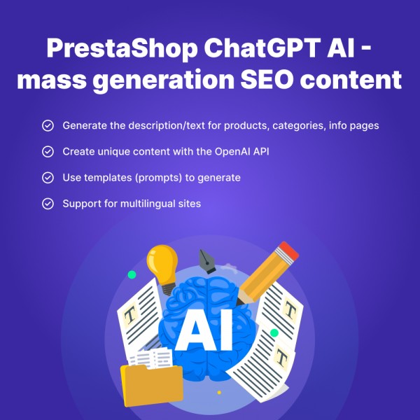 ChatGPT AI PrestaShop - mass generation SEO content