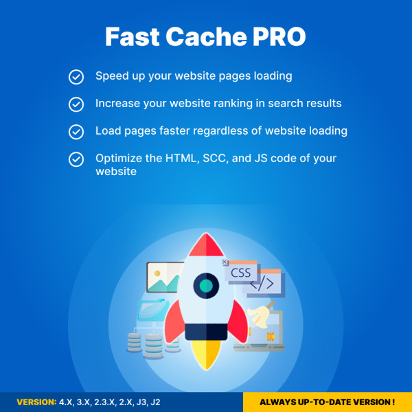 Fast Cache PRO: Improve Speed and Scalability for OpenCart (v. 2.*-4.*)