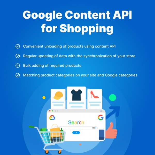 Google Content API for Shopping - Add your products to the Merchant Center for OpenCart (v. 2.3*-4.*)