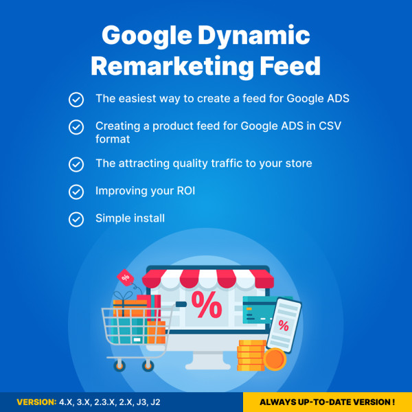 Google Dynamic Remarketing Feed for OpenCart - Enhance Conversions (v. 1.5-4.x)