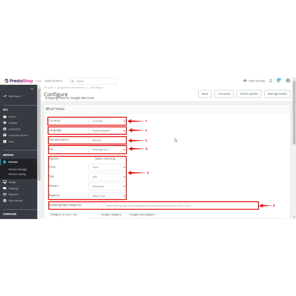 Google Merchant Shopping Feeds for PrestaShop 1.6-1.7