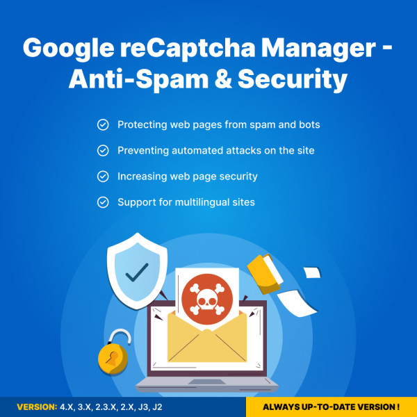 Google reCaptcha Manager for OpenCart - Secure Your Store (v. 1.5*-4.*)