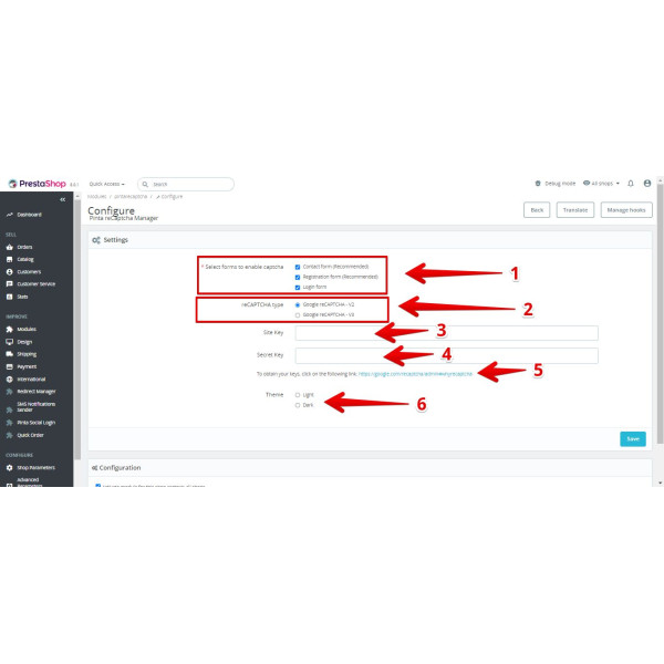 Google reCaptcha Manager for PrestaShop: Stop Spam and Enhance Security (v. 1.7*, 8.*)