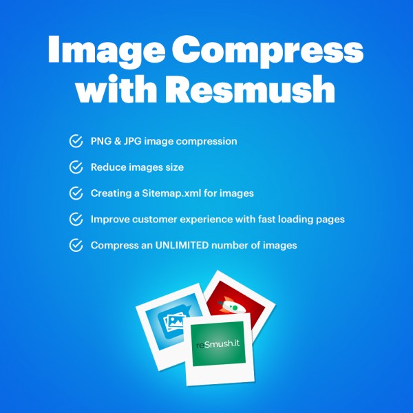 Image Compress with reSmush for OpenCart 1.5-3.*