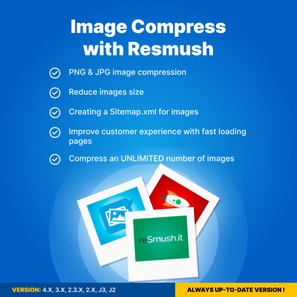 Image Optimization with reSmush for OpenCart 1.5-4.*