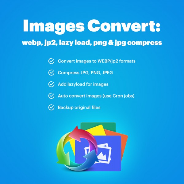 Images Convert: webp, jp2, lazy load, png & jpg compress for CS-Cart