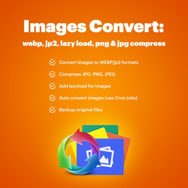 Images Convert: webp, jp2, lazy load, png & jpg compress for Magento (v. 2.3-2.4*)