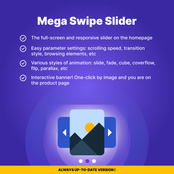 Mega Swipe Slider for PrestaShop (v. 1.6*-8.*)