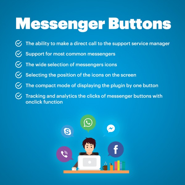 Messengers Buttons WordPress