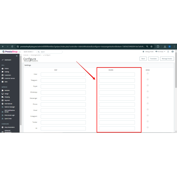 Messenger Buttons for PrestaShop Enhance Customer Communication (Facebook, Instagram, Skype, WhatsApp, Viber, Vkontakte)