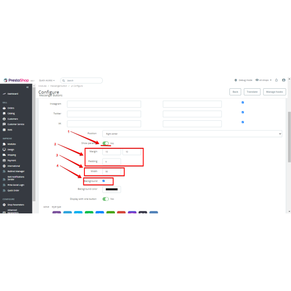 Messenger Buttons for PrestaShop Enhance Customer Communication (Facebook, Instagram, Skype, WhatsApp, Viber, Vkontakte)