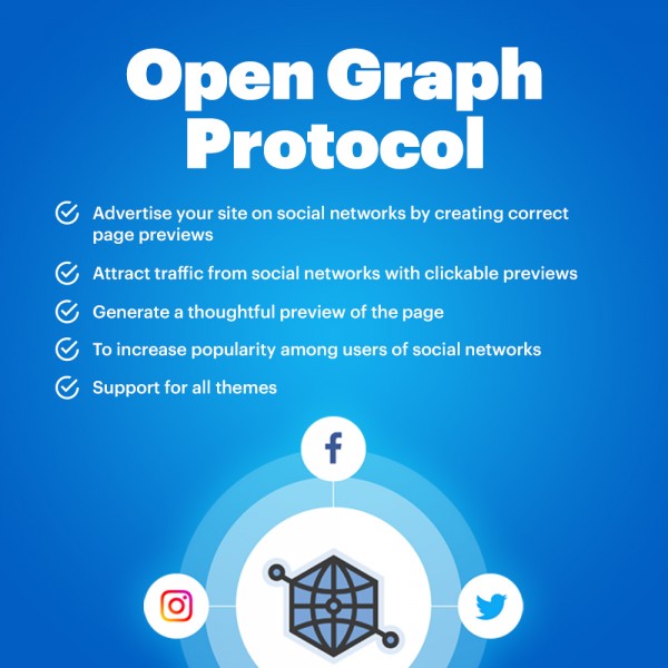Open Graph protocol for Opencart 1.5*-3.* (Support: Facebook, Twitter Card, Pinterest)