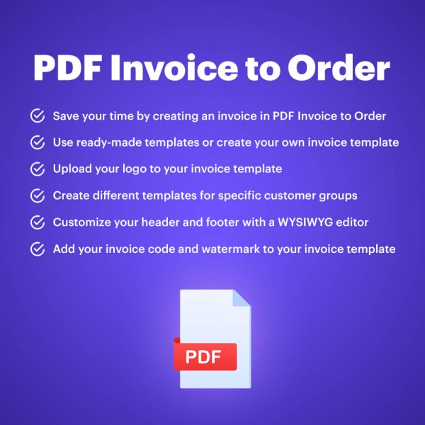 PDF Invoice to Order - Attach to Email for PrestaShop (v. 1.6-1.7x)