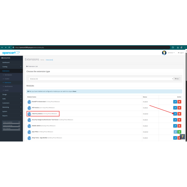 Product Tabs Manager for OpenCart (v.2-4.x)