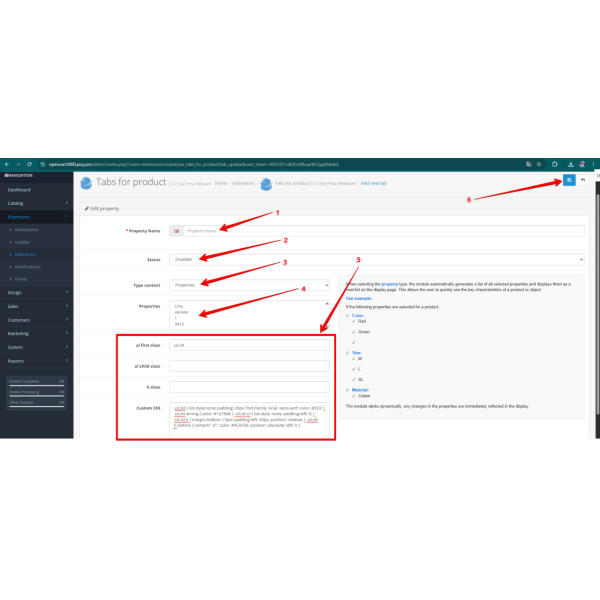 Product Tabs Manager for OpenCart (v.2-4.x)