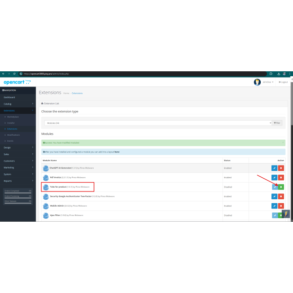 Product Tabs Manager for OpenCart (v.2-4.x)
