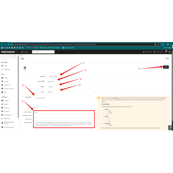 Product Tabs Manager for Prestashop