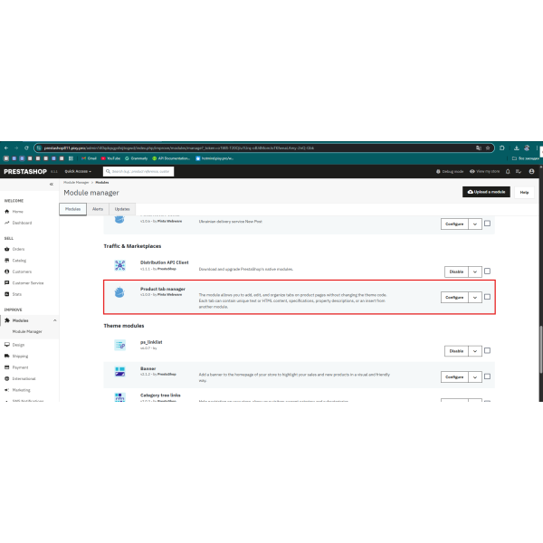 Product Tabs Manager for Prestashop