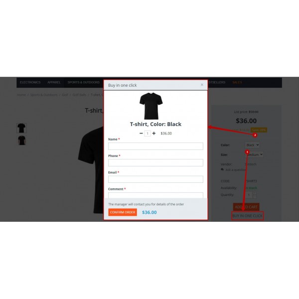 Quick Order Form - Easy Buy in one click for CS-cart
