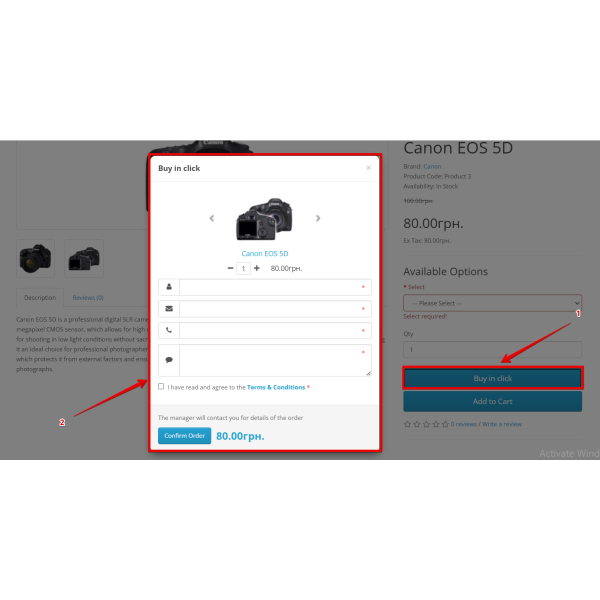 Quick Order Form - Easy Buy in one click for OpenCart (v. 1.5-4.*)