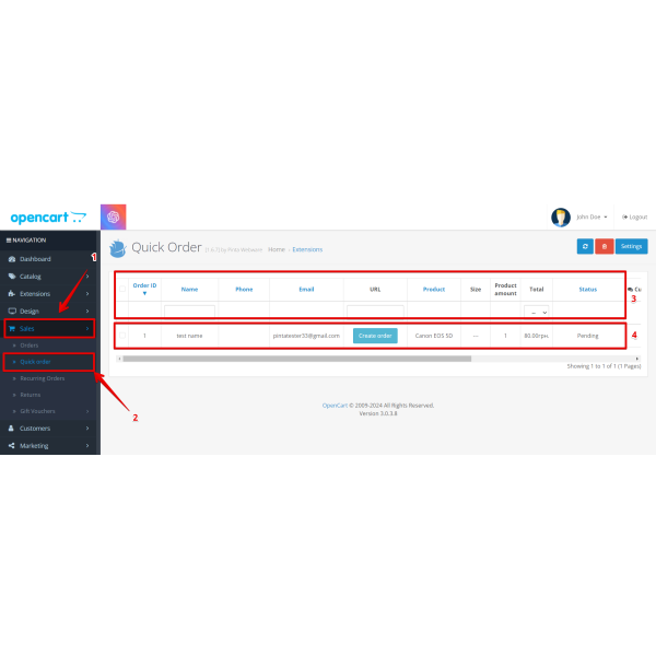 Quick Order Form for OpenCart: Simplify Shopping (v. 1.5-4.*)