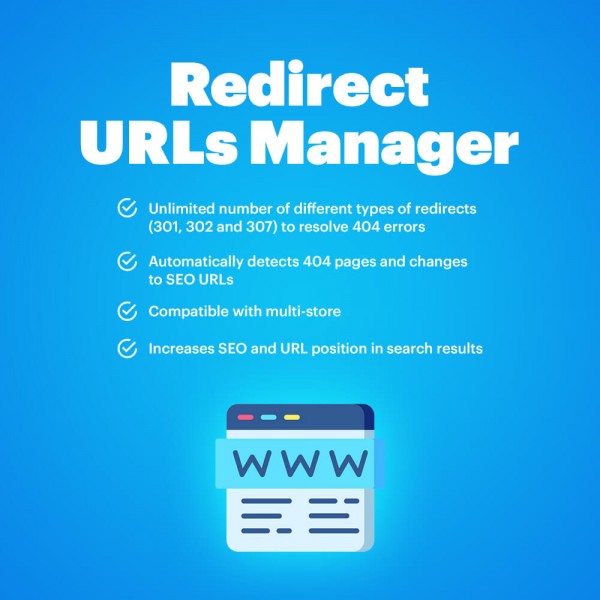 Redirect URLs Manager - 301, 302, 307 and 404 SEO optimizer for CS-cart