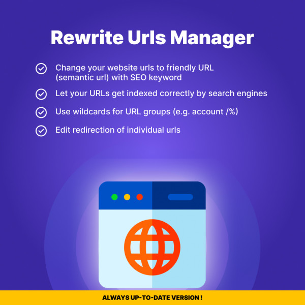 Redirect URLs Manager - 301, 302, 307 and 404 SEO optimizer for PrestaShop