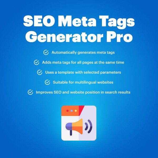 SEO Meta Tags Generator Pro for OpenCart 1.5-3.x