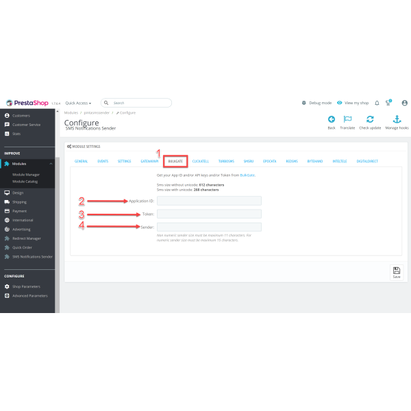 SMS Notifications Sender for Prestashop