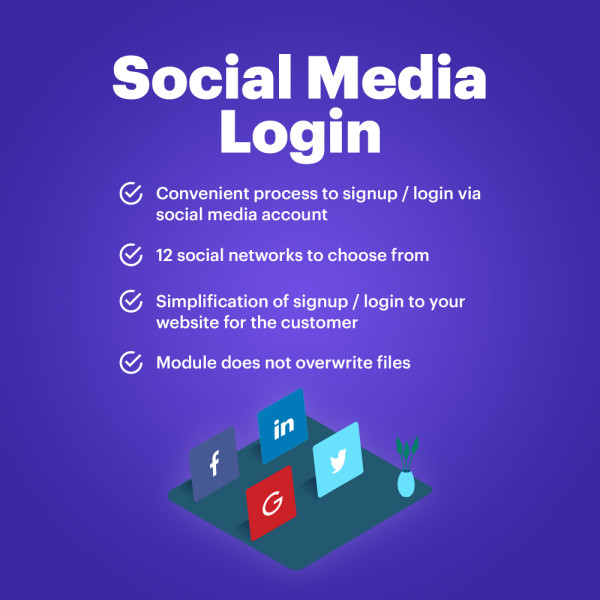 Social Media Login (Google / Facebook / LinkedIn / Twitter / Yahoo / etc.) for PrestaShop v. 1.6*-1.7*-8.*