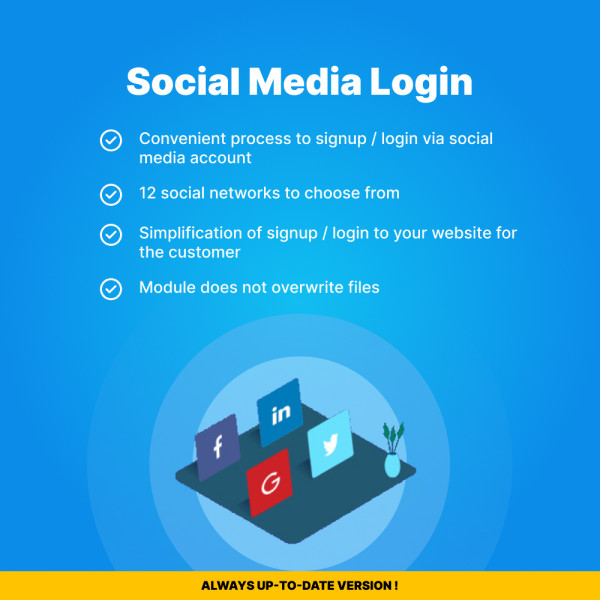 Social Media Login (Google / Facebook / LinkedIn / Apple / Yahoo / etc.) for CS-Cart