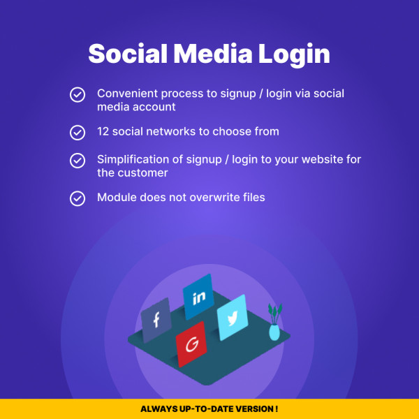 Social Media Login for PrestaShop: Simplify User Registration (v.1.6-8)