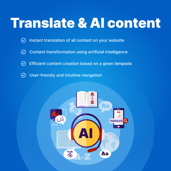 Translate AI OpenCart - Website Translation and Content Generation (v. 2.*-3.*-4.*)