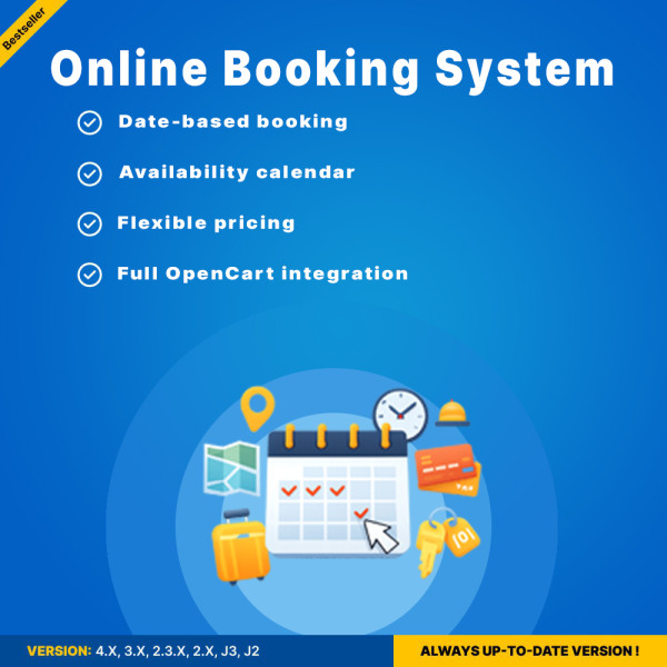 Online booking system for OpenCart