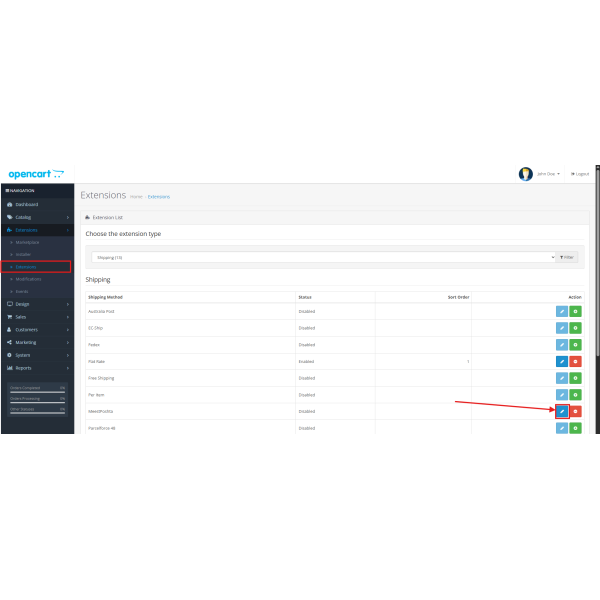 Meest MAIL API for OpenCart 